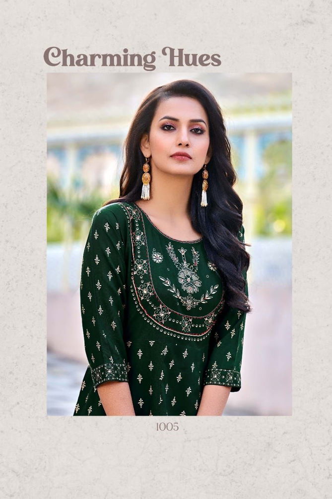 Hirwa Krystle 1001-1006 Wholesale Printed Kurtis Catalog